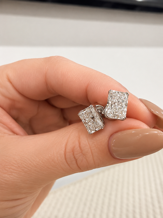 Signature Radiant Stud Earrings