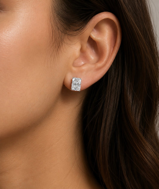Signature Radiant Stud Earrings